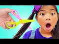 Emma and Ellie Try Out Different Hairstyles for Kids at the Beauty Salon