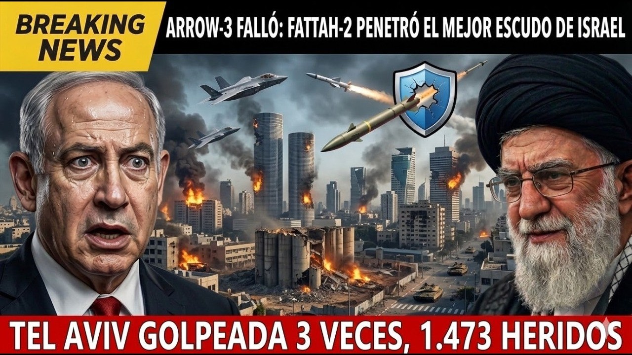 Misil iraní MACH 15 rompe defensa de Israel: Impacta Ramat Gan, Iron Beam entra en acción