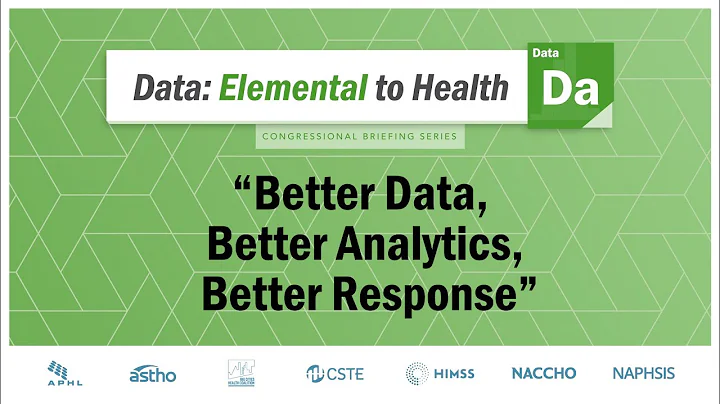 DEH Congressional Briefing Series | "Better Data, Better Analytics, Better Response"