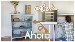 Transformación de mueble antiguo✨Renovación con Chalk Paint y Papel Pintado| Estilo Nórdico|Makeover