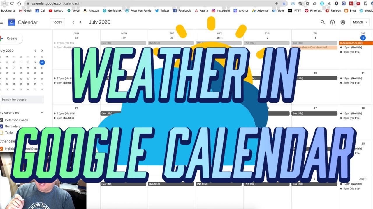 How To Add Weather To Google Calendar YouTube