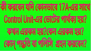 কী করবেন যদি 17A এর সাথে Control Unit-এর ভোটের পার্থক্য হয়কখন এরকম হয়কেন হয়কোন্ পথ গ্রহন করবেন