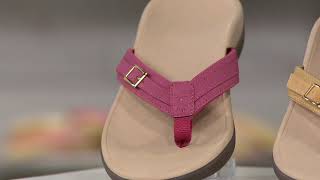 Vionic Thong Sandals with Buckle Detail - Tide Patty on QVC