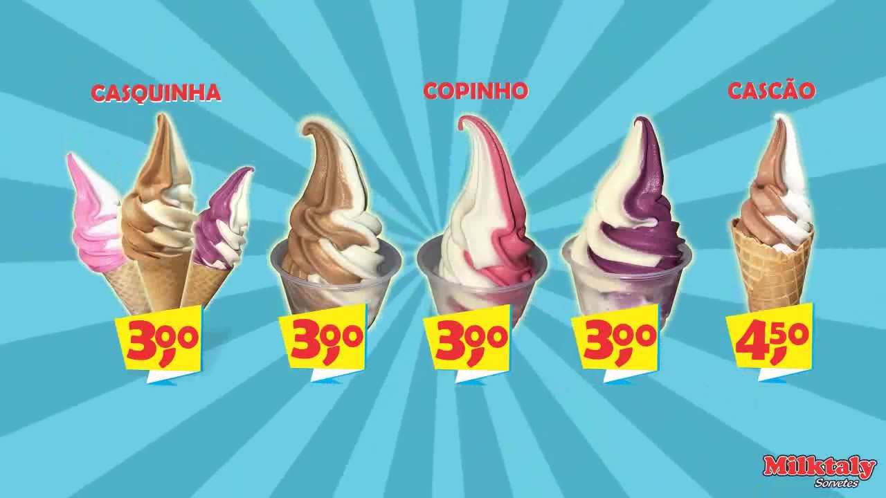 DIGITAL MENU BOARD ICE CREAN MENU SORVETERIA APRESENTAÇÃO