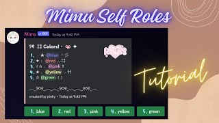Mimu Reaction Roles Button Responder | New Feature | Aesthetic Discord Tutorial