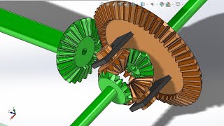 differential gear mechanism | solidworks tutorial | animation of deferential gear mechanism