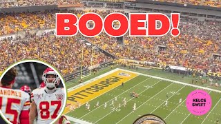 Travis Kelce, Patrick Mahomes GETTING BOOED at the Chiefs-Steelers game