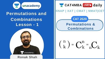 L1 | Permutations & Combinations | Quantitative Ability | CAT4MBA | Ronak Shah
