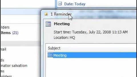 How to set a reminder to open the appointment that the reminder refers to Outlook