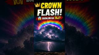 👑 Badalon Ke Upar Dikha Rang-Biranga Taj! Crown Flash Mystery 😱 #shorts