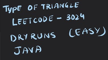3024.Type of Triangle || Leetcode Daily Question | Java