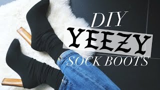DIY: YEEZY INSPIRED SOCK BOOTS! | rachspeed