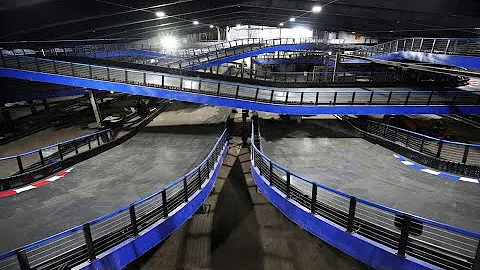 Biggest indoor karting track/Supercharged Entertainment NJ - Track 1 Laps