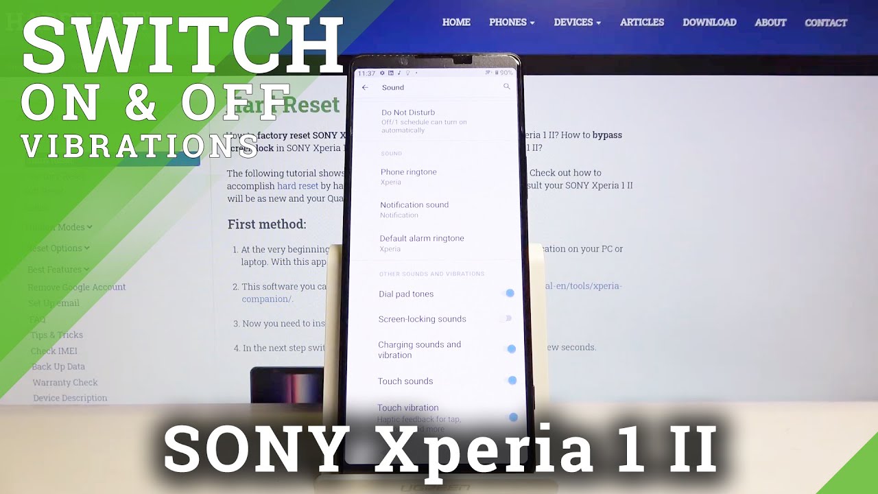 How to Open Vibration Settings in SONY Xperia 1 II Vibration Pattern