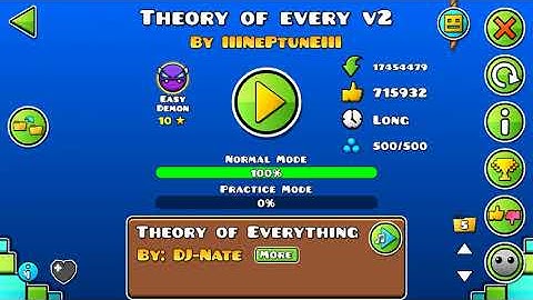 Geometry Dash Theory Of Every V2 100% (Demon)