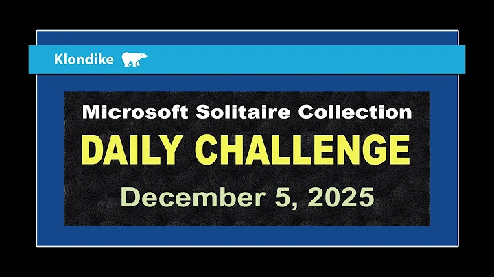 Microsoft Solitaire Collection | Daily Challenge December 5, 2025 | Klondike Expert