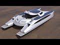 Pagurus: Solar Hybrid Amphibious Catamaran Yacht can Crawl on Land