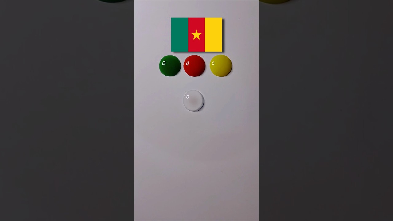 🇨🇲 Cameroon Flag 🇨🇲 Color Mixing 