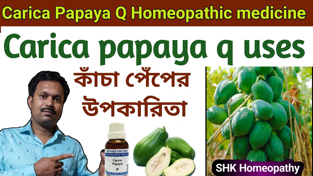Carica papaya q Homeopathic medicine/Carica papaya q uses & Benefits