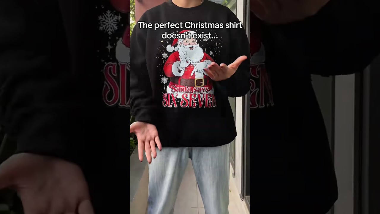 SIX SEVEN for Christmas 🎄😂 | Funny 67 Meme T-Shirt | Holiday Ugly Sweater Style Tee