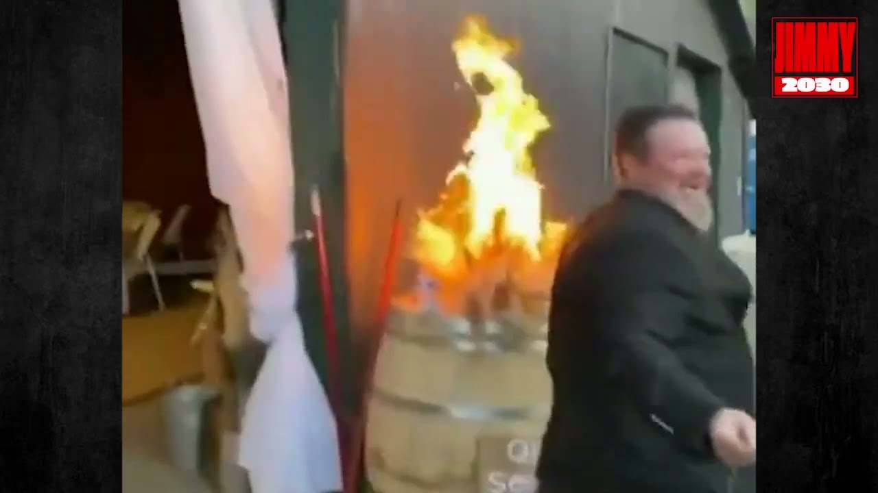 A drunk wedding guest sets fire to the venue