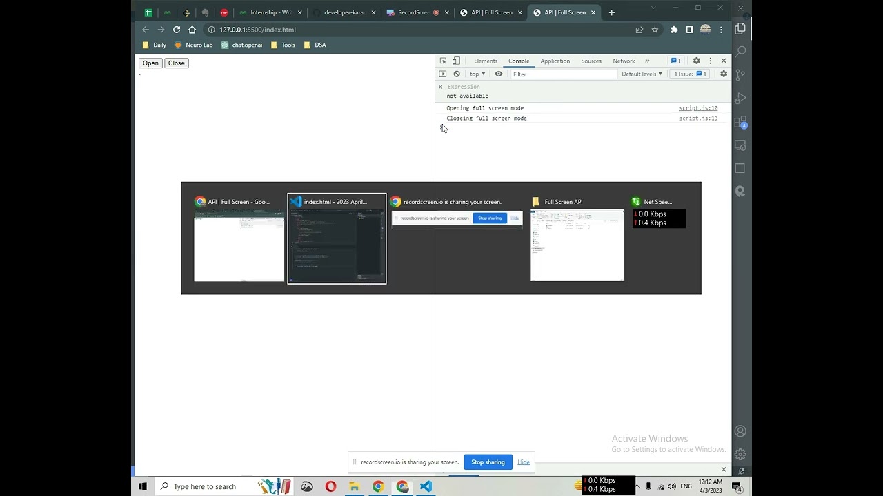 Learn how to use full screen Browser API