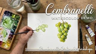 Green Grapes, Watercolor Demo