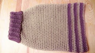 Doggy sweater crochet tutorial for lefthanded