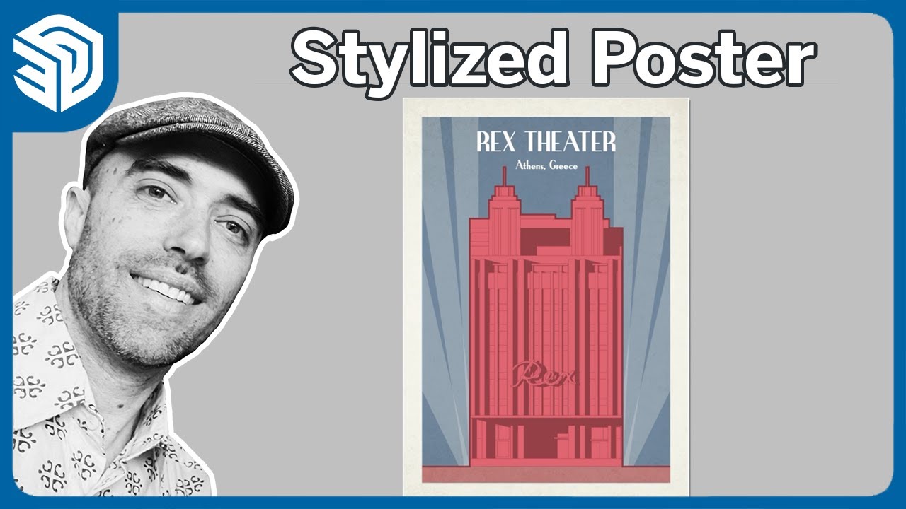 Stylized Architectural Poster using LayOut - YouTube