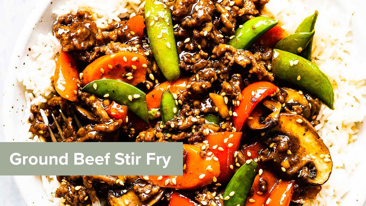 Ground Beef Stir Fry with Ginger Garlic Sauce YouTube