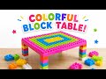 Colorful Block Table Made with Building Blocks #ColorfulBlocks #BlockTable #KidsPlay