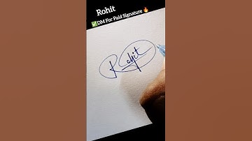 Rohit Name Signature 🥰 || #shorts #youtubeshorts #shortsvideo