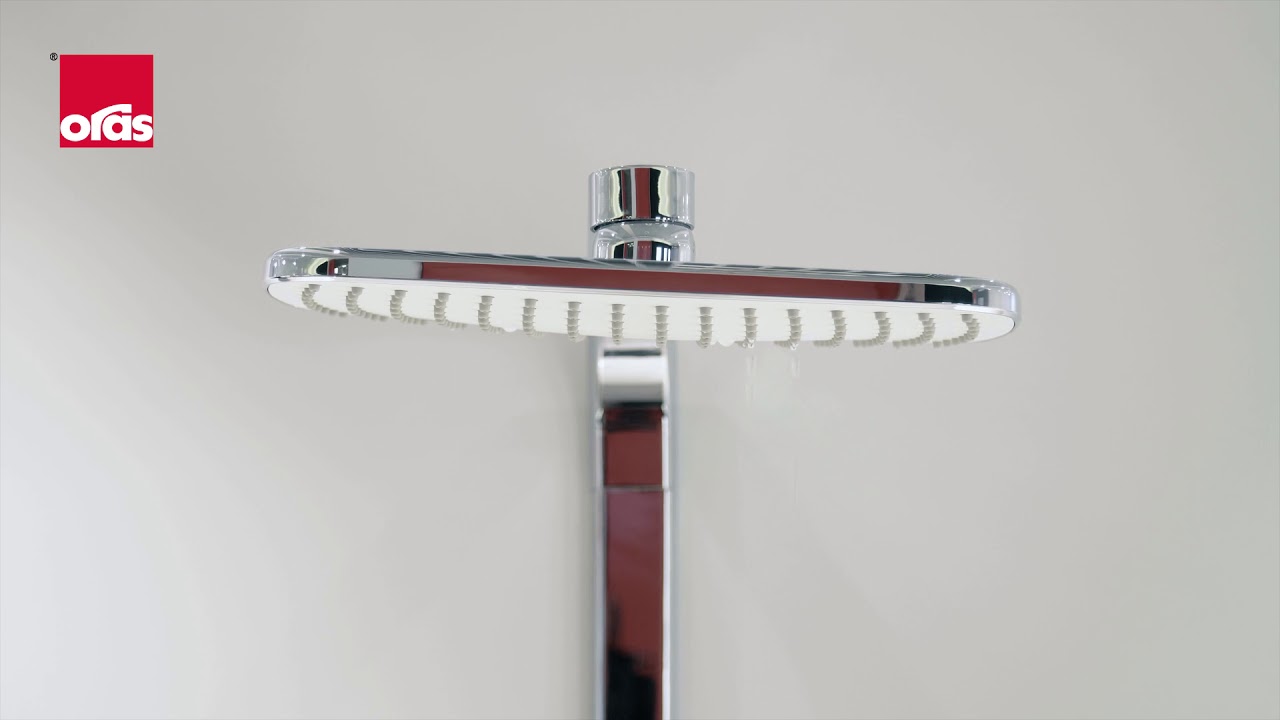 Emptying of Oras rain shower plate (Swedish)