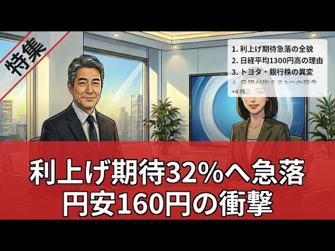 【特集】利上げ期待32%へ急落！円安160円目前で日銀が「無言」を貫いた裏側と今後の市場展望
