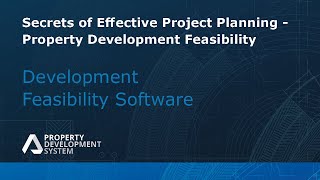 Secrets of Effective Project Planning - Property Development Feasibility