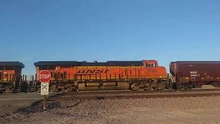Monster WB BNSF Loaded Grain Train At Nebo CA! #bigbossrailfanner