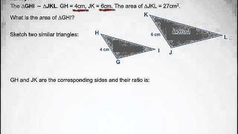 Similar Triangles: Ratio of Areas Video 6