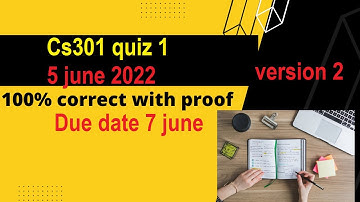 CS301 quiz 1 Spring 2022 with reference attempt By Helping Hands|version 2 |