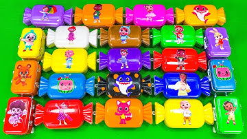 Cocomelon Slime 🌈 Finding Hidden Rainbow Slime Suitcase & Candy with Pinkfong & JJ! ASMR Videos