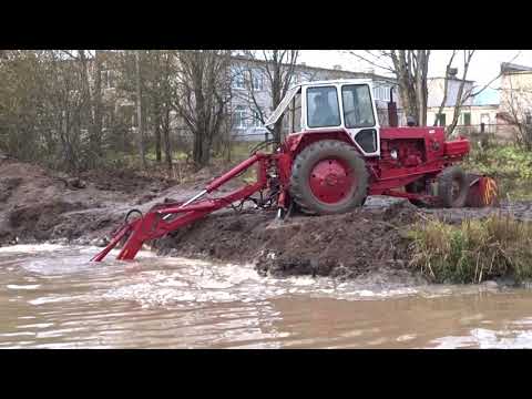 экскаватор ЮМЗ 6 (ЭО 2621)///копаю пруд\/excavator YMZ 6 (EO 2621)///digging a pond