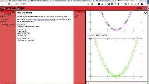 Using Help in Octave-Online (and MatLab)