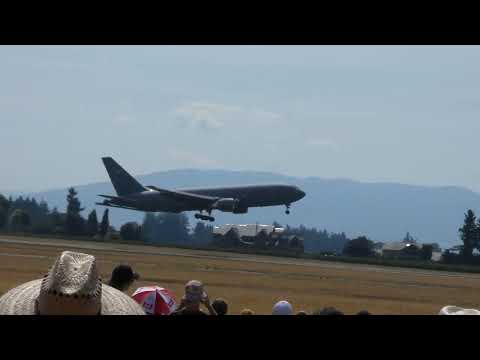 KC-46 tanker ultra low fly by!