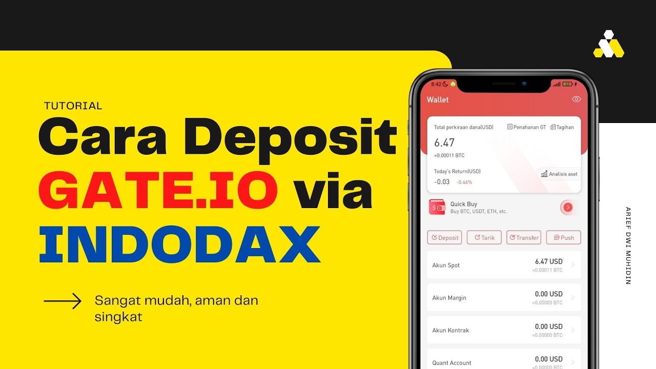 TUTORIAL CARA DEPOSIT GATE.IO MENGGUNAKAN INDODAX