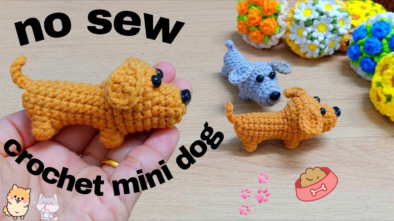 Easy Peasy NO SEW Crochet amigurumi Mini Dog Tutorial