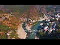 Rudraprayag town in Uttarakhand, along the Ganga river: Confluence of Alaknanda and Mandakini