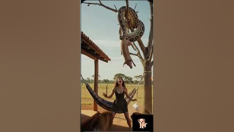 Giant Python Attacks Farm Animal While Woman Sleeps  Dogs Panic Realistic Wild Scene#youtubeshorts