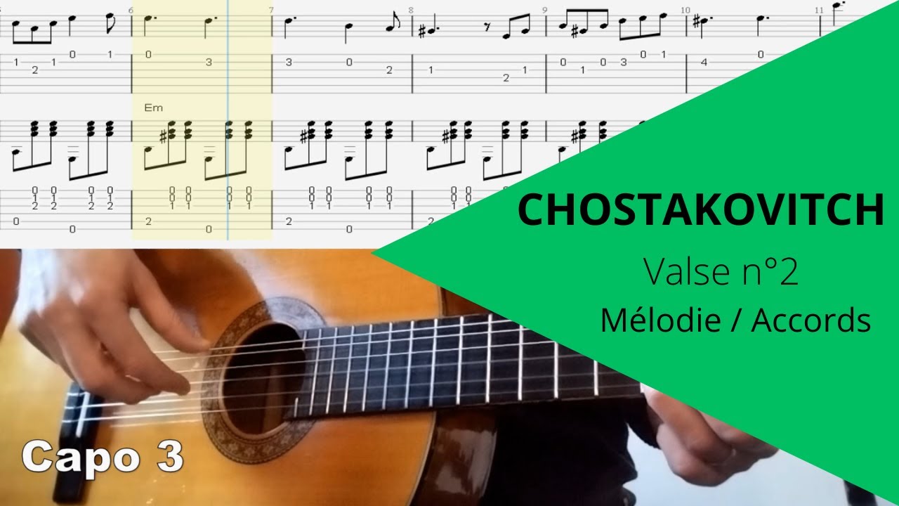 CHOSTAKOVITCH - VALSE N°2 (MÉLODIE + ACCORDS) - YouTube