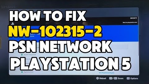 How to fix PS5 Error NW-102315-2 A communication error has occurred PlayStation 5