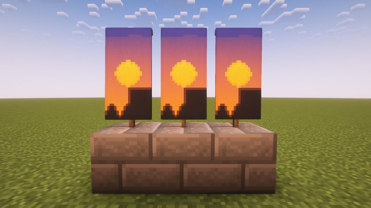 How To Make A Sunset Banner In Minecraft