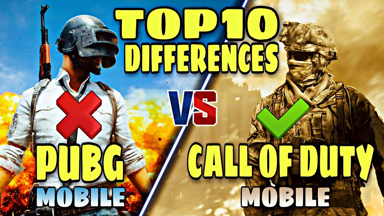 PUBG VS CALL OF DUTY MOBILE | TOP 10 DIFFERENCES | 2019 ... - 